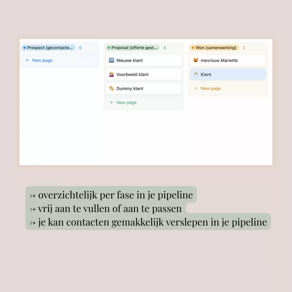 CRM detail view pipeline