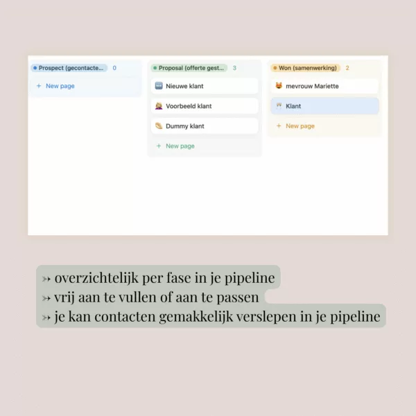 CRM detail view pipeline