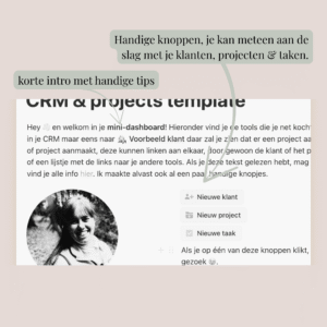 Mini dashboard detailed view algemeen