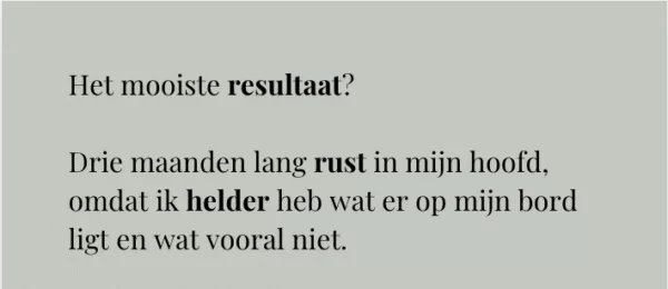 Resultaat quarterly
